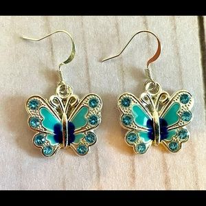 Blue Butterfly Earrings